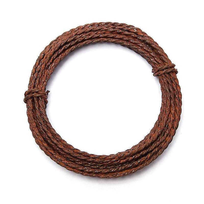 16 Gauge Rusty Tin Twisted Wire (15 feet long)