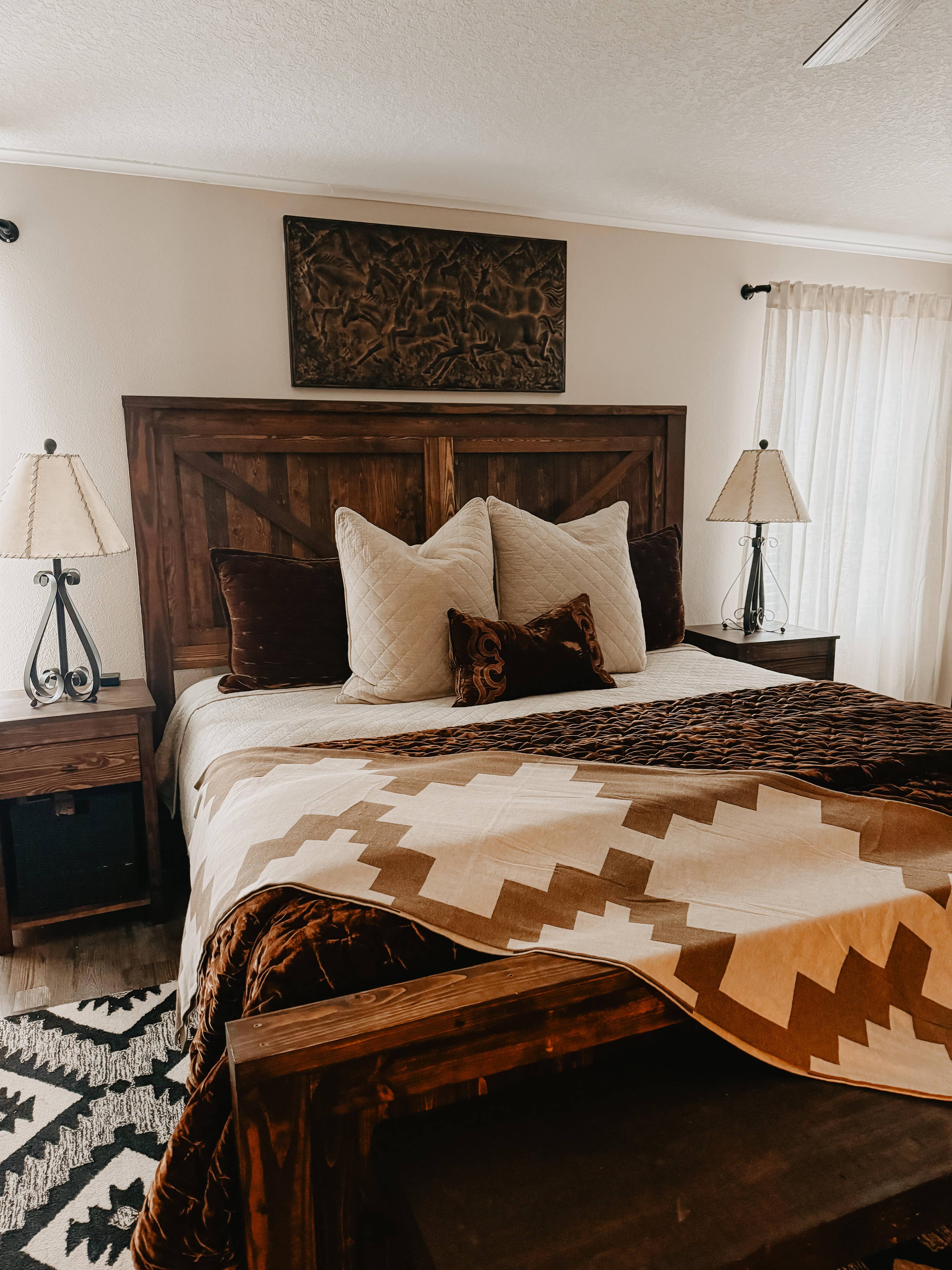 PRESIDIO Chocolate + Cream Luxury Cotton Throw LUXURY THROW