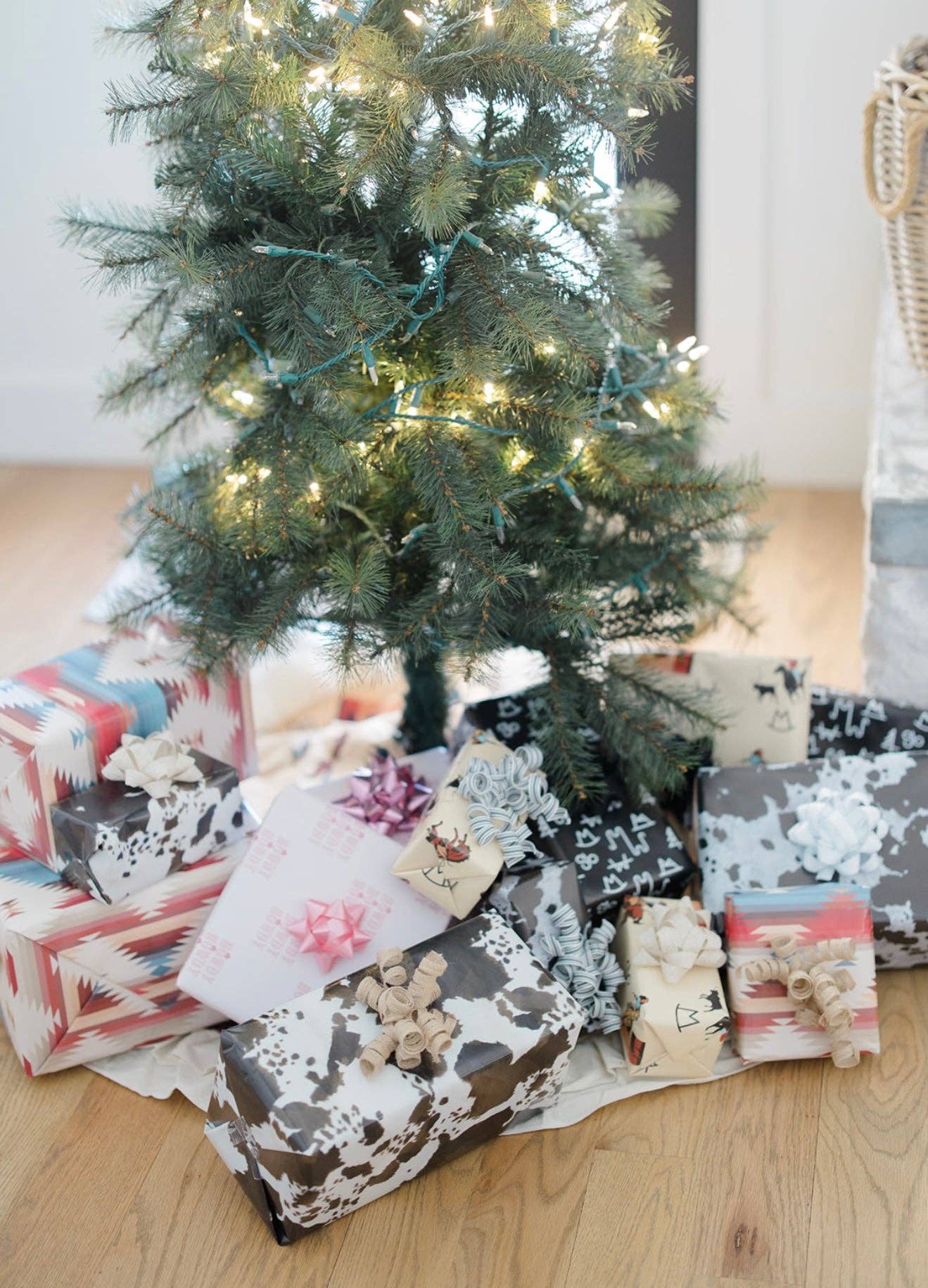 Brown Cowhide Gift Wrapping Paper