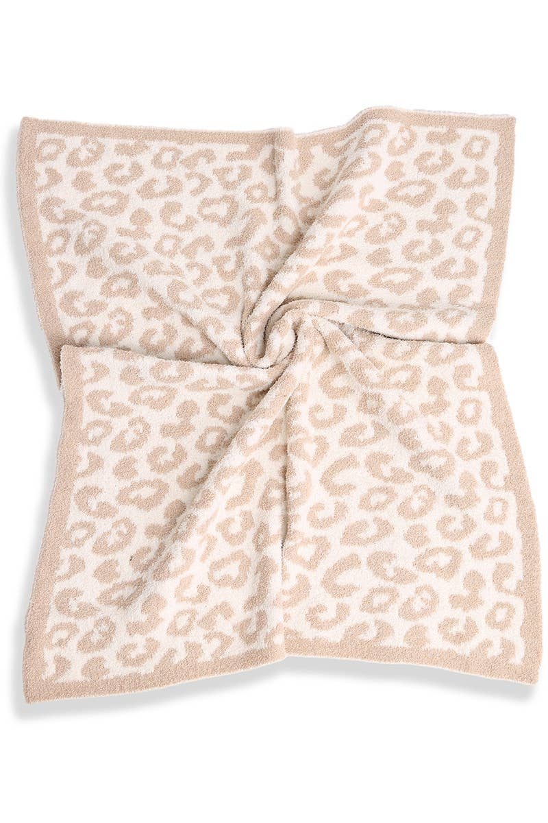 Kids Leopard Print Luxury Cozy Throw Blanket