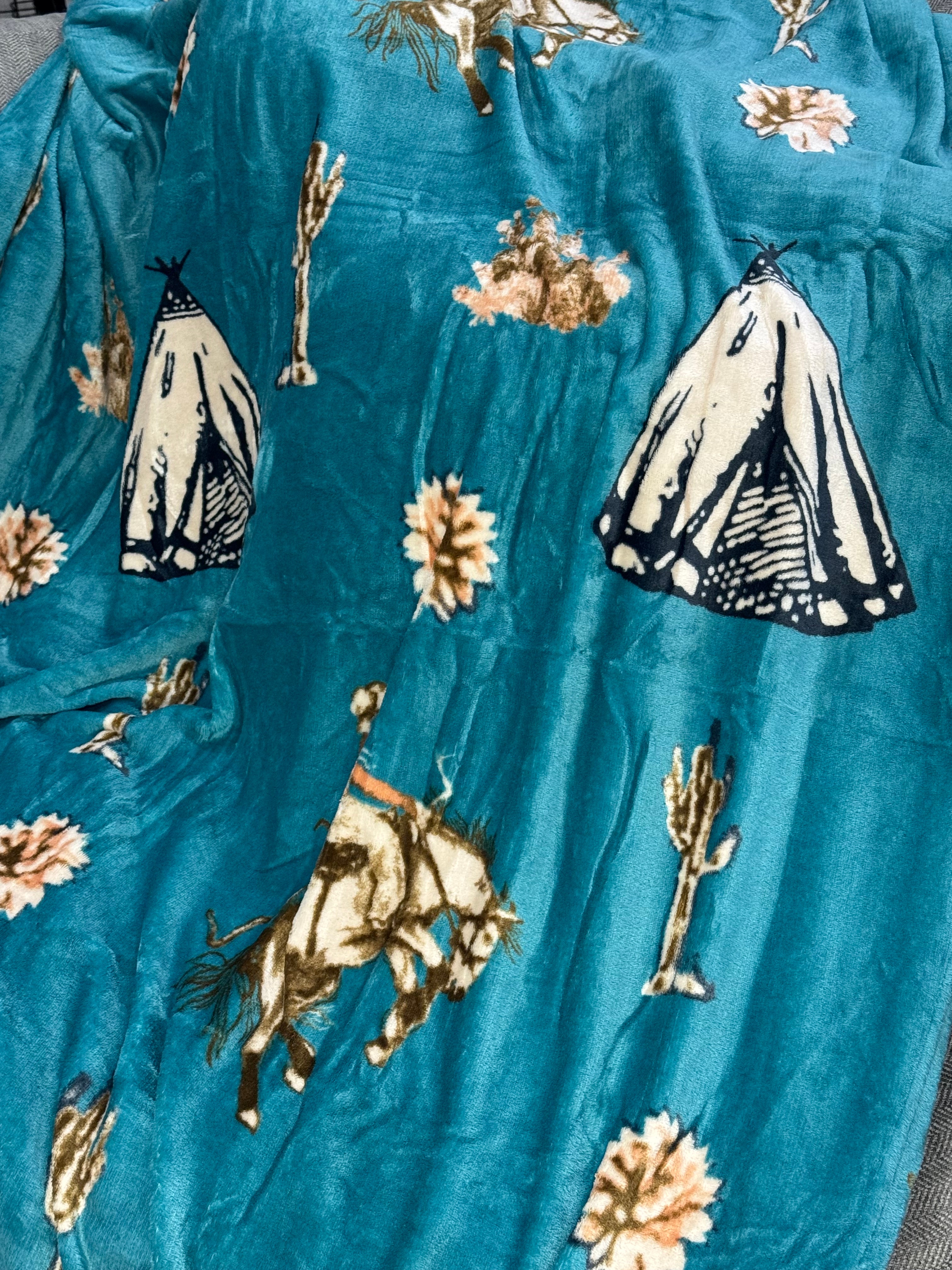 Mia Teepee twin fleece blanket