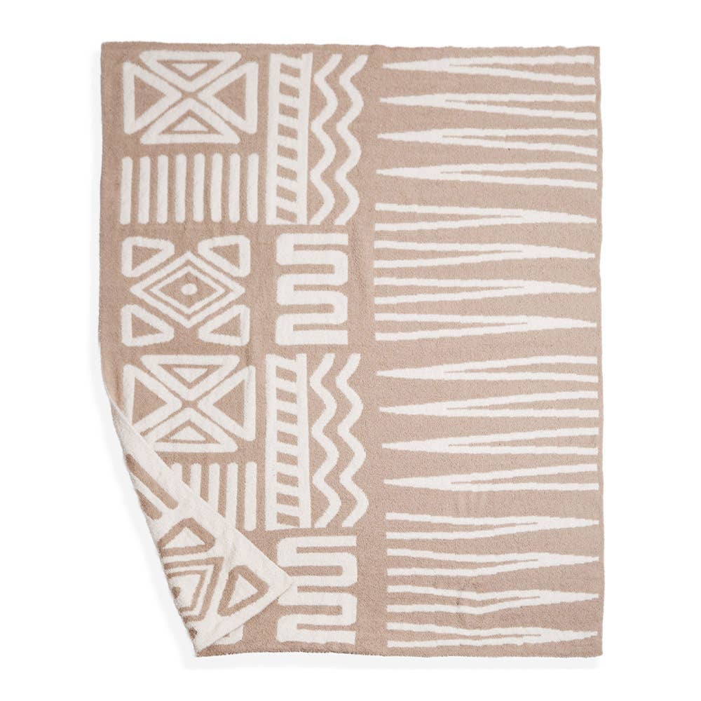 Aztec Patterned Reversible Throw Blanket