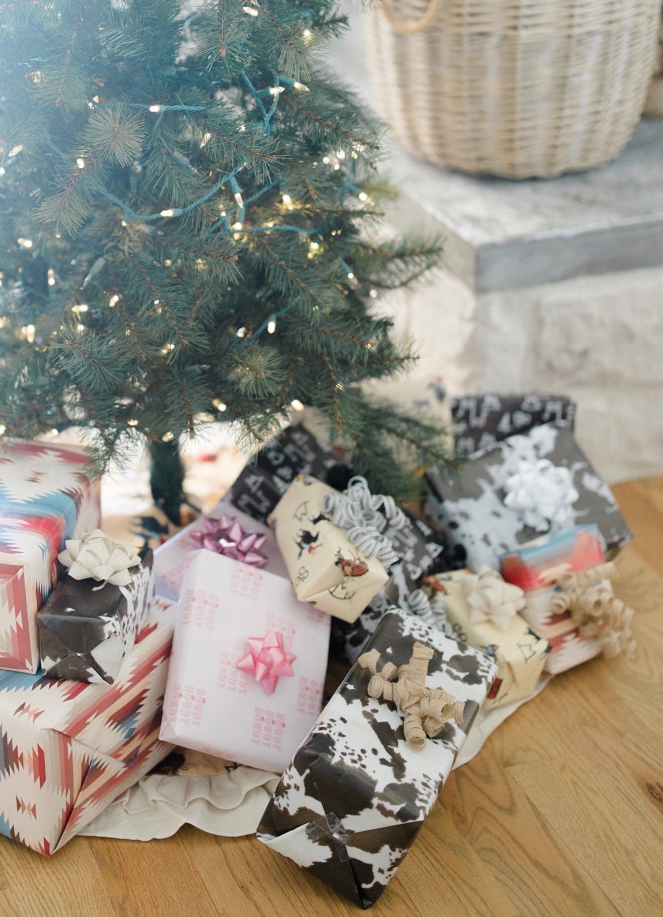 Brown Cowhide Gift Wrapping Paper