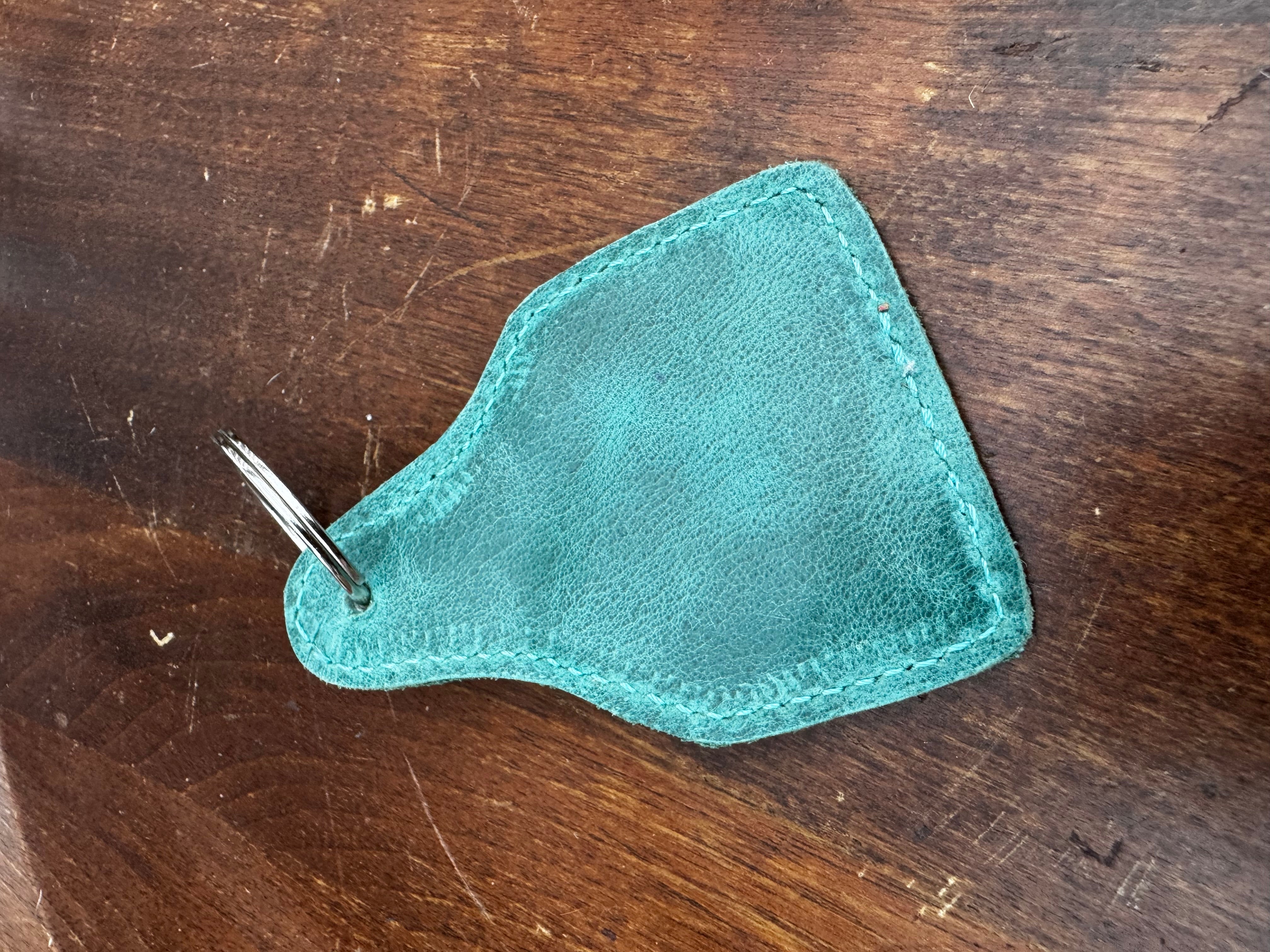 Hair on Hide Leather Keychain