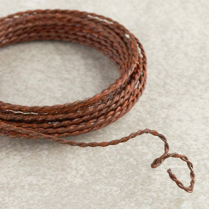 16 Gauge Rusty Tin Twisted Wire (15 feet long)