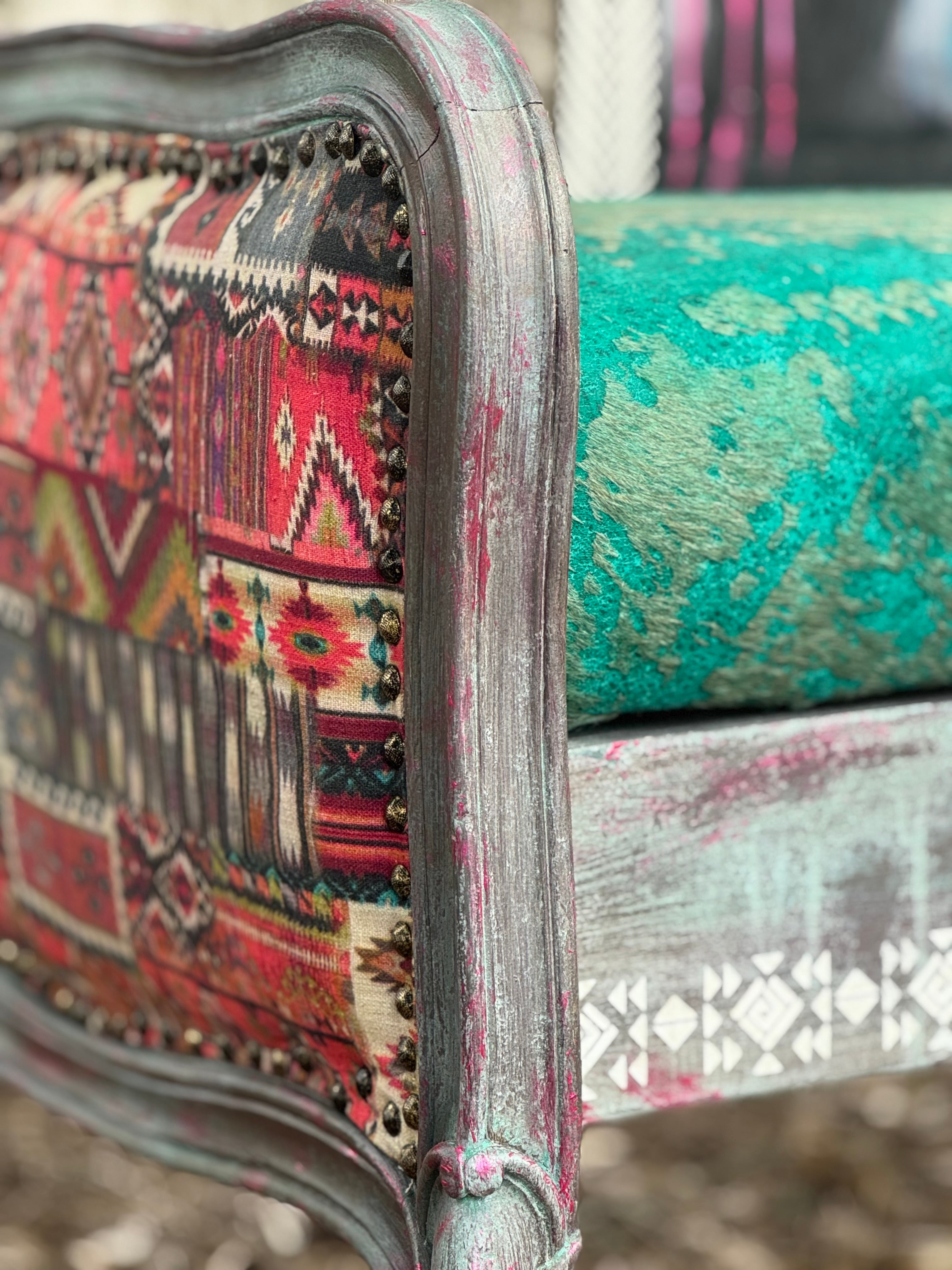 Custom Statement Bench - Handcrafted from Vintage Headboard