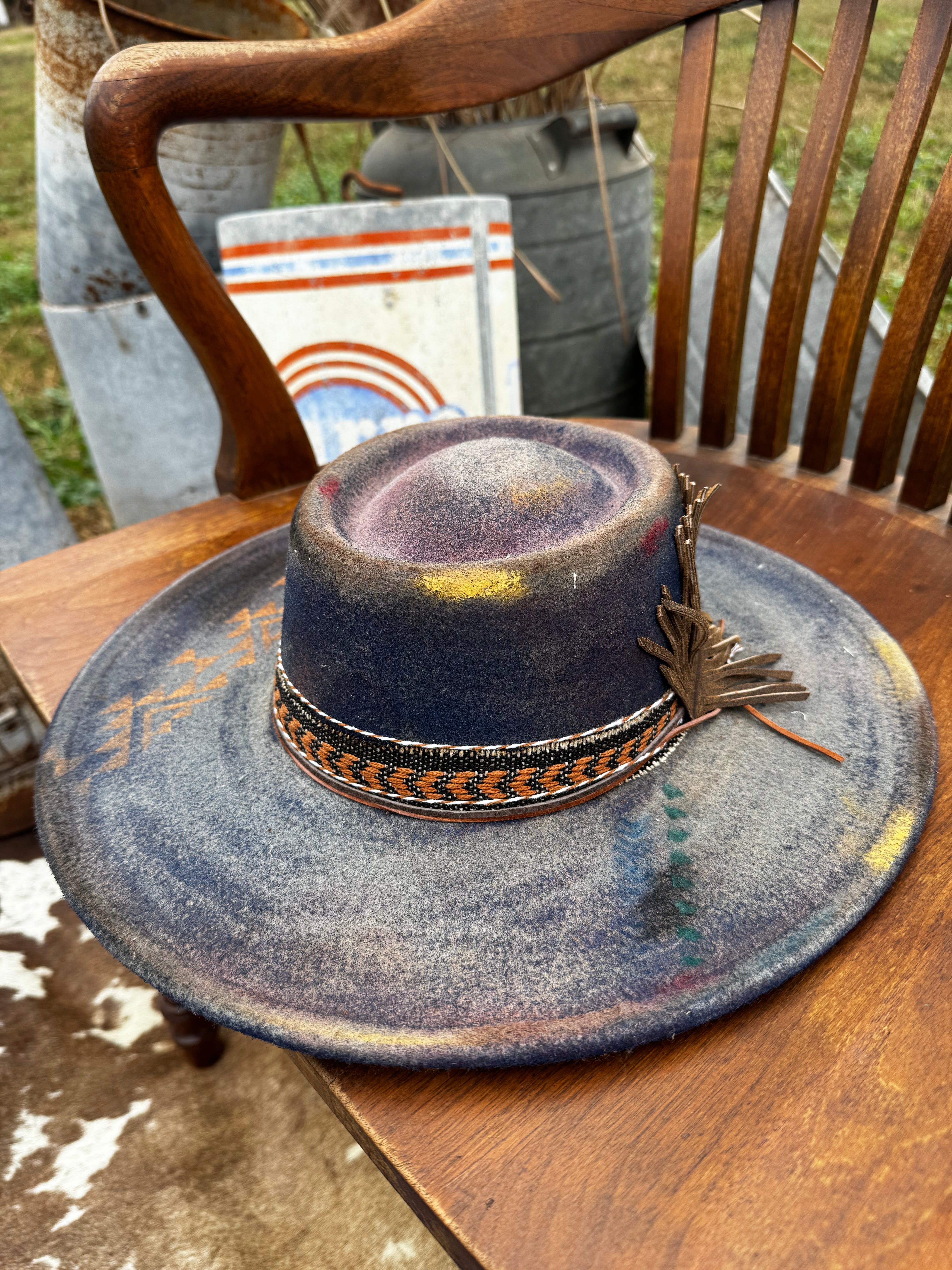 Custom Painted Hat (Adjustable One Size Fits Most)