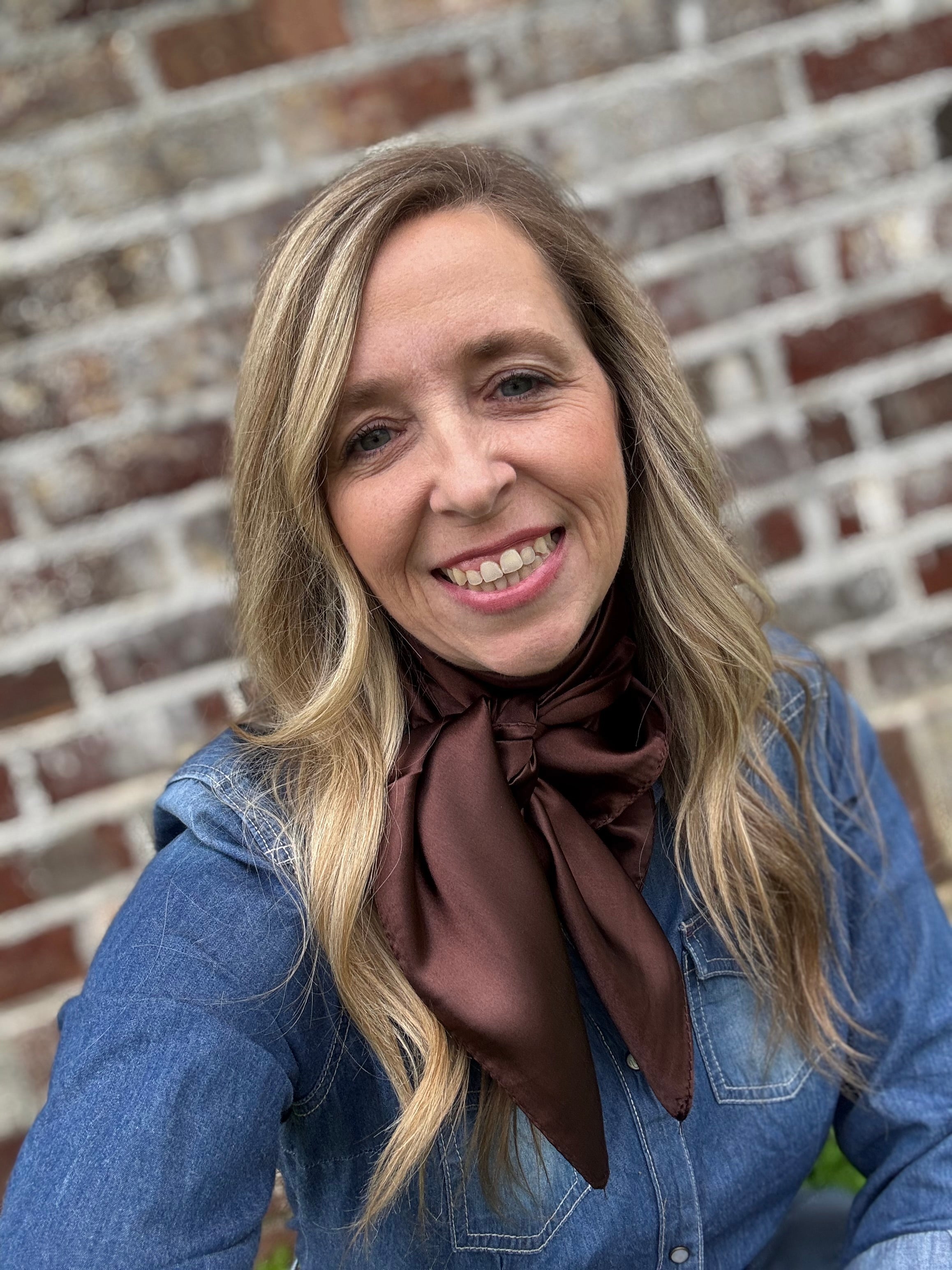 35X35" Solid Brown Wild Rag / Scarf