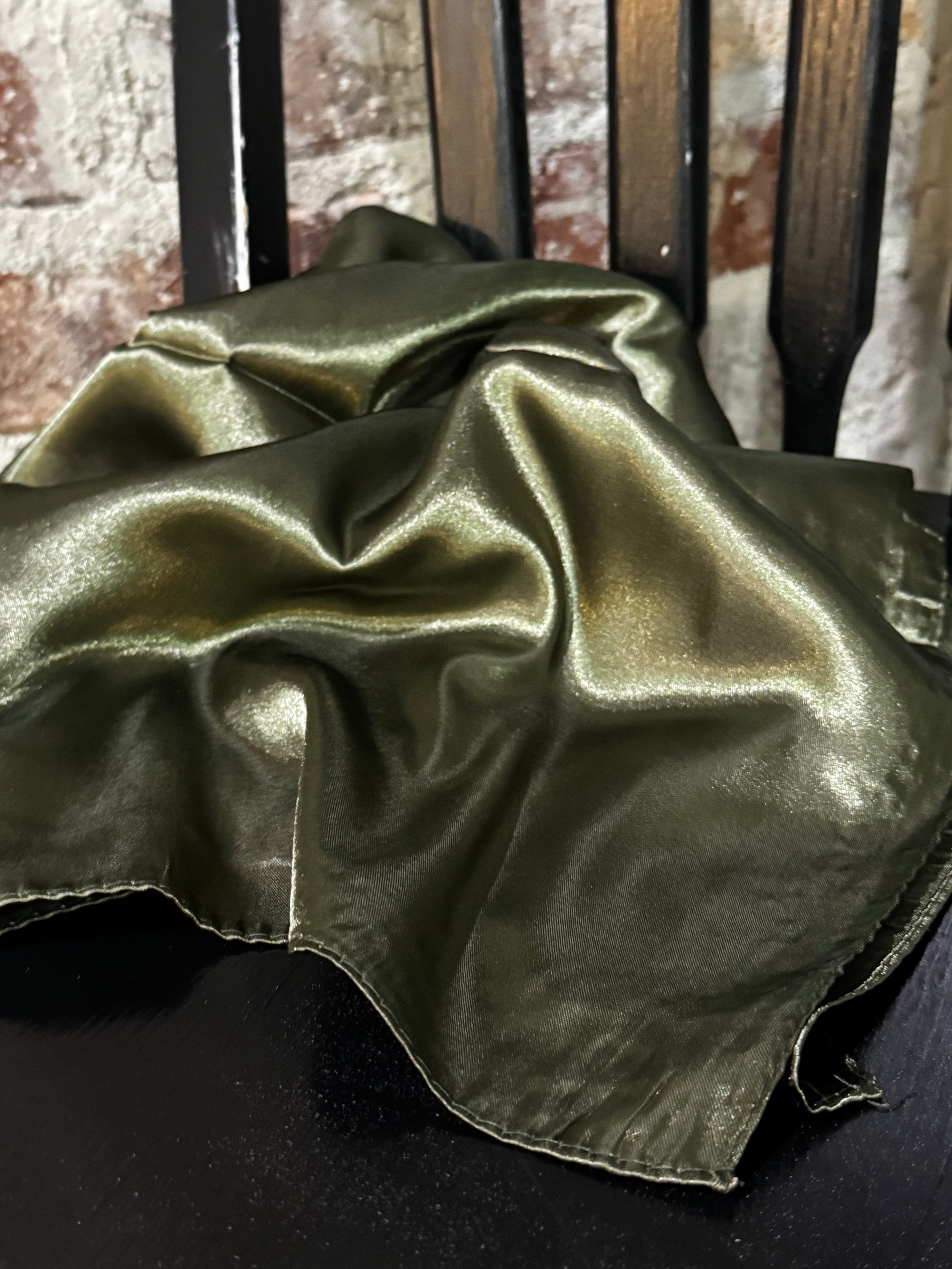 35X35"  Solid Olive Green Wild Rag / Scarf