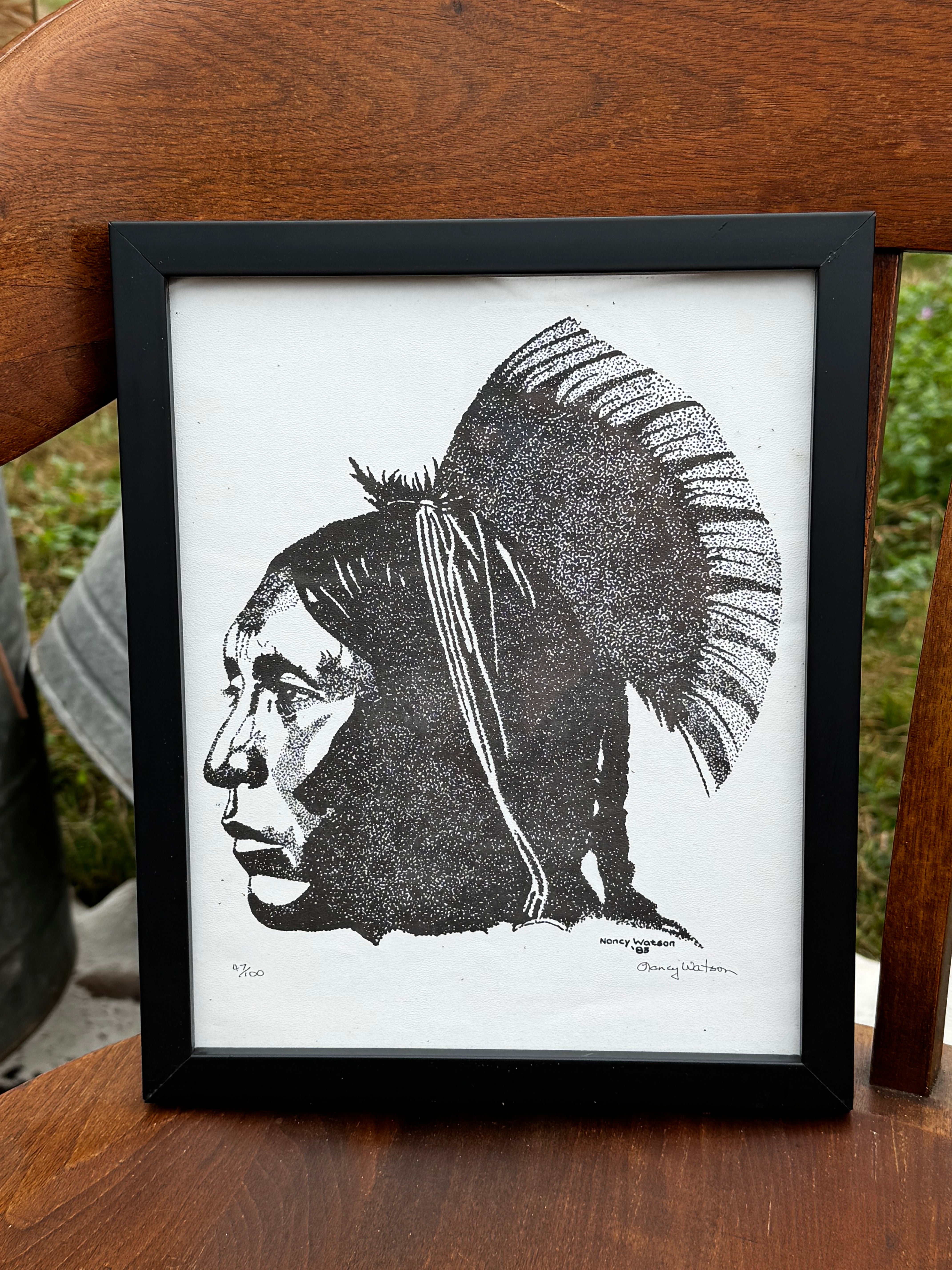 Trio of Framed Vintage Native Chief Prints