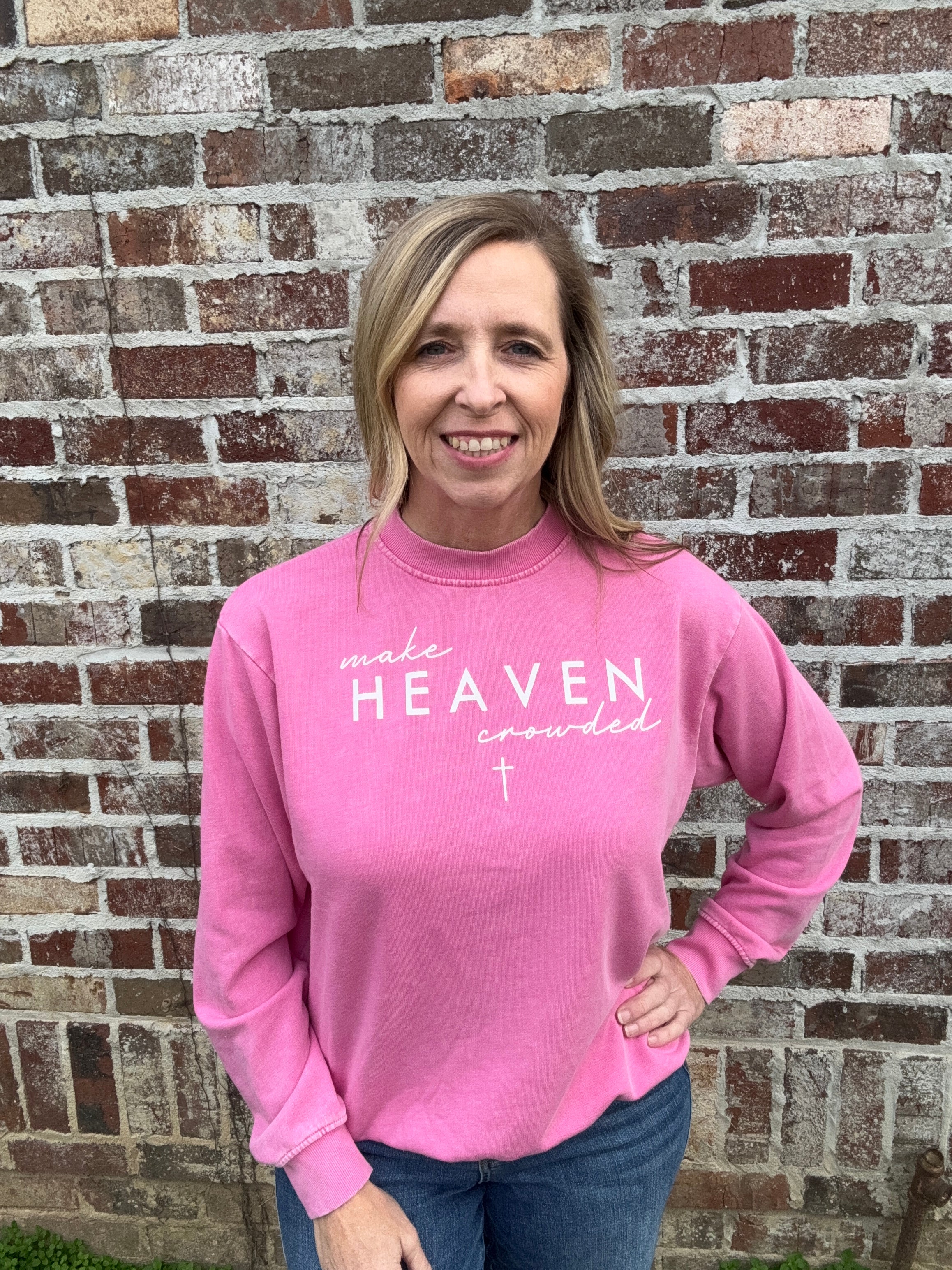 MAKE HEAVEN CROWDED MINERAL GRAPHIC SWEATSHIRTS
