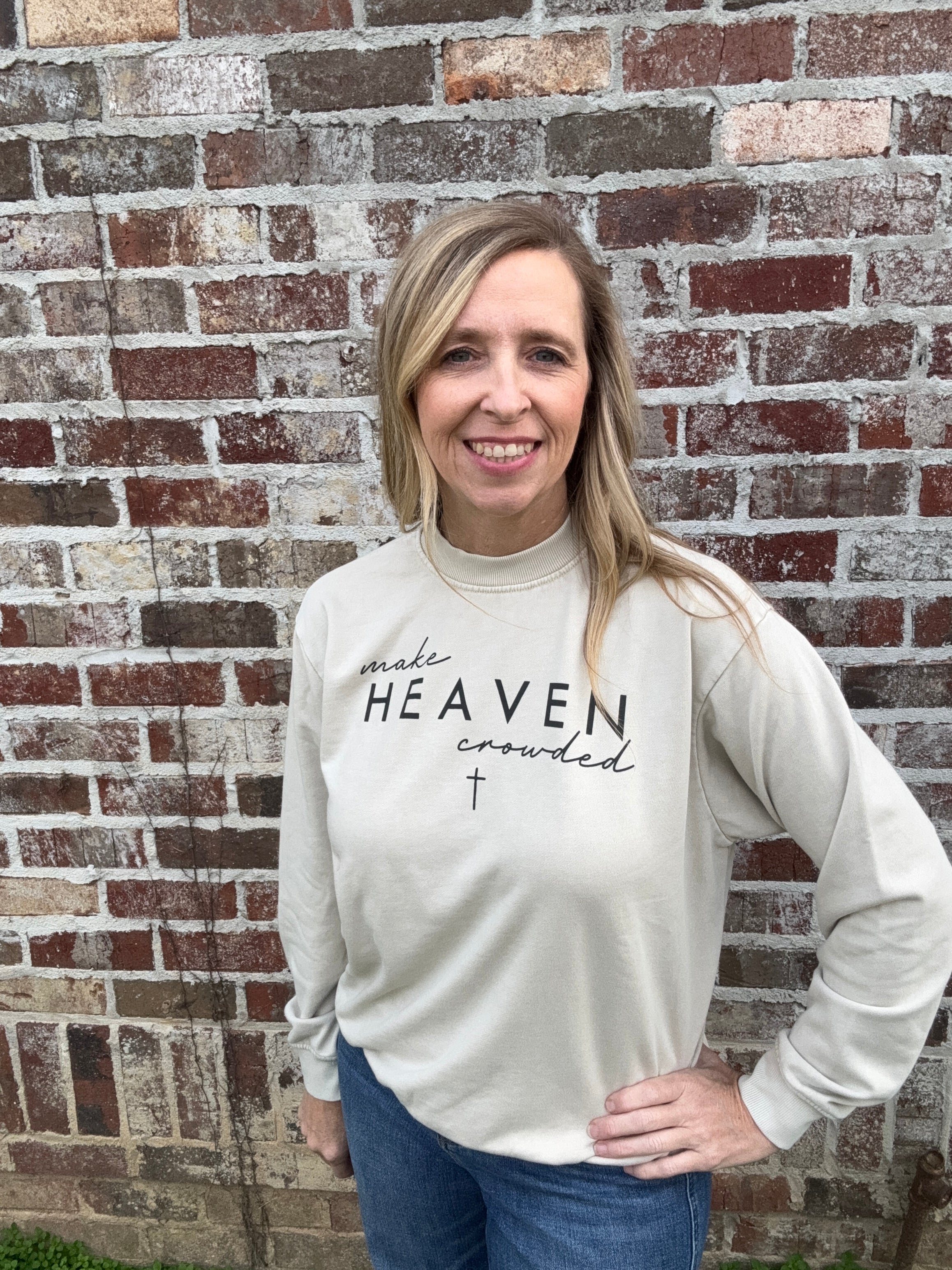 MAKE HEAVEN CROWDED MINERAL GRAPHIC SWEATSHIRTS