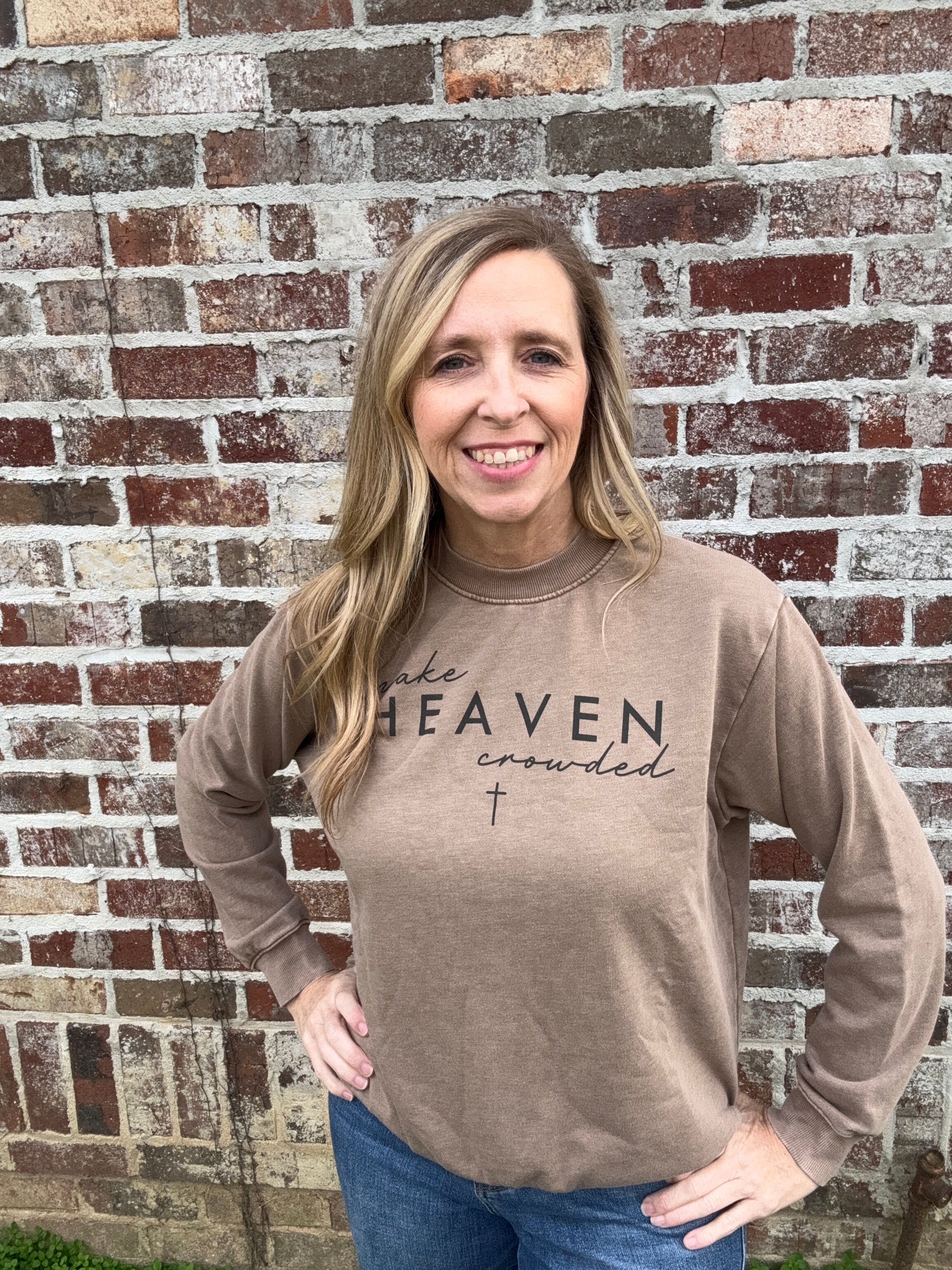 MAKE HEAVEN CROWDED MINERAL GRAPHIC SWEATSHIRTS