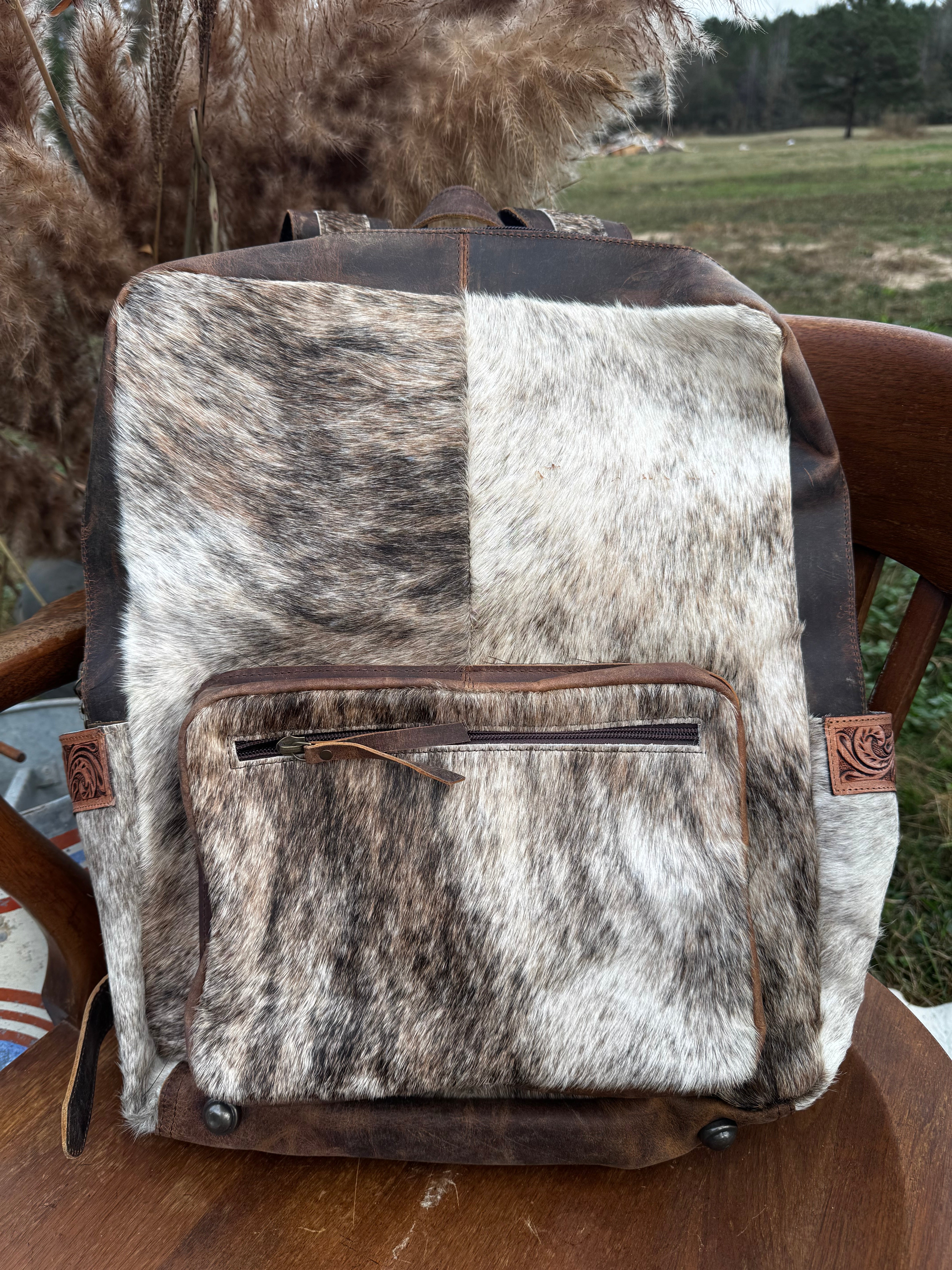 Leather Hair on Hide Backpack