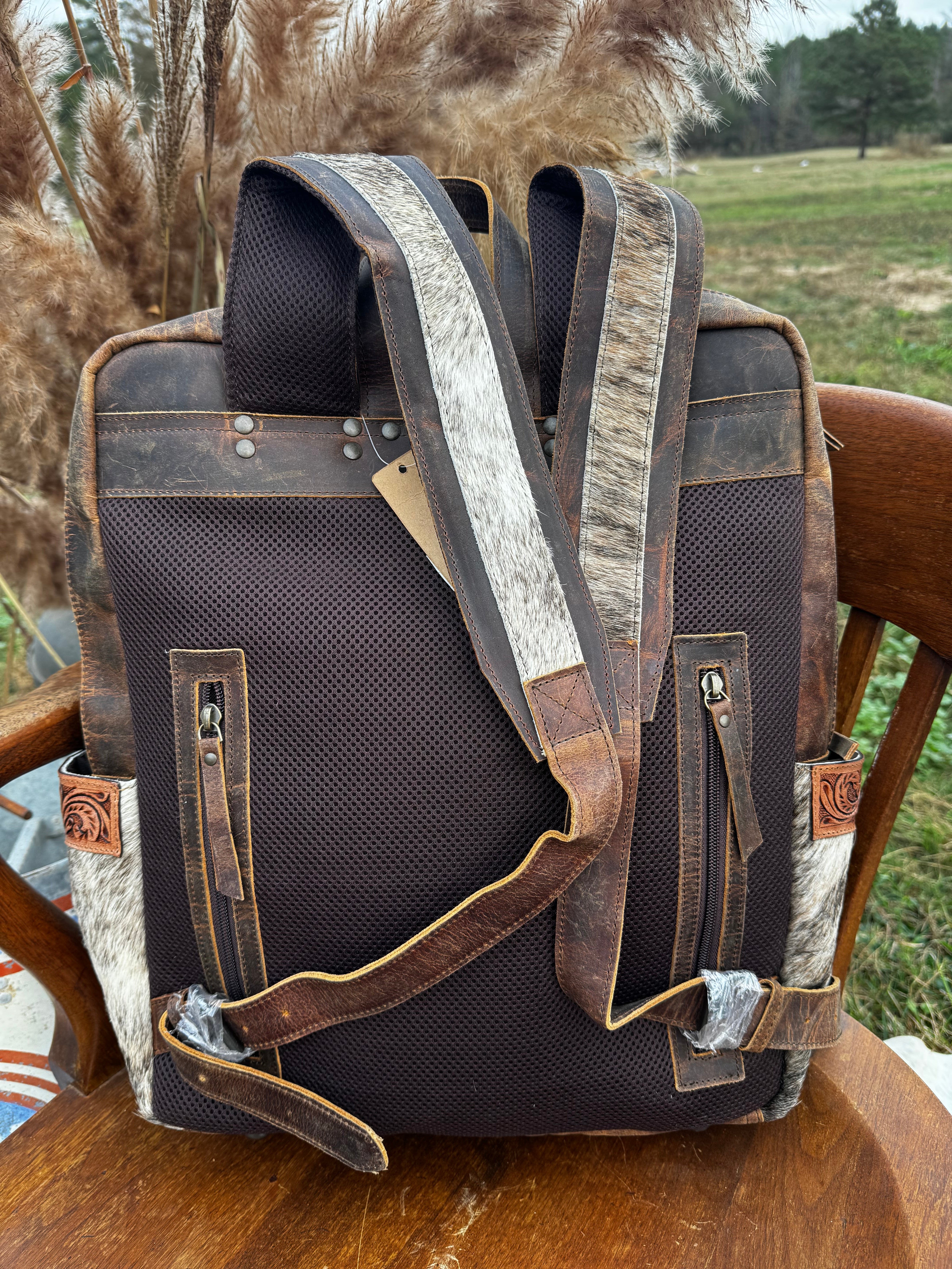 Leather Hair on Hide Backpack