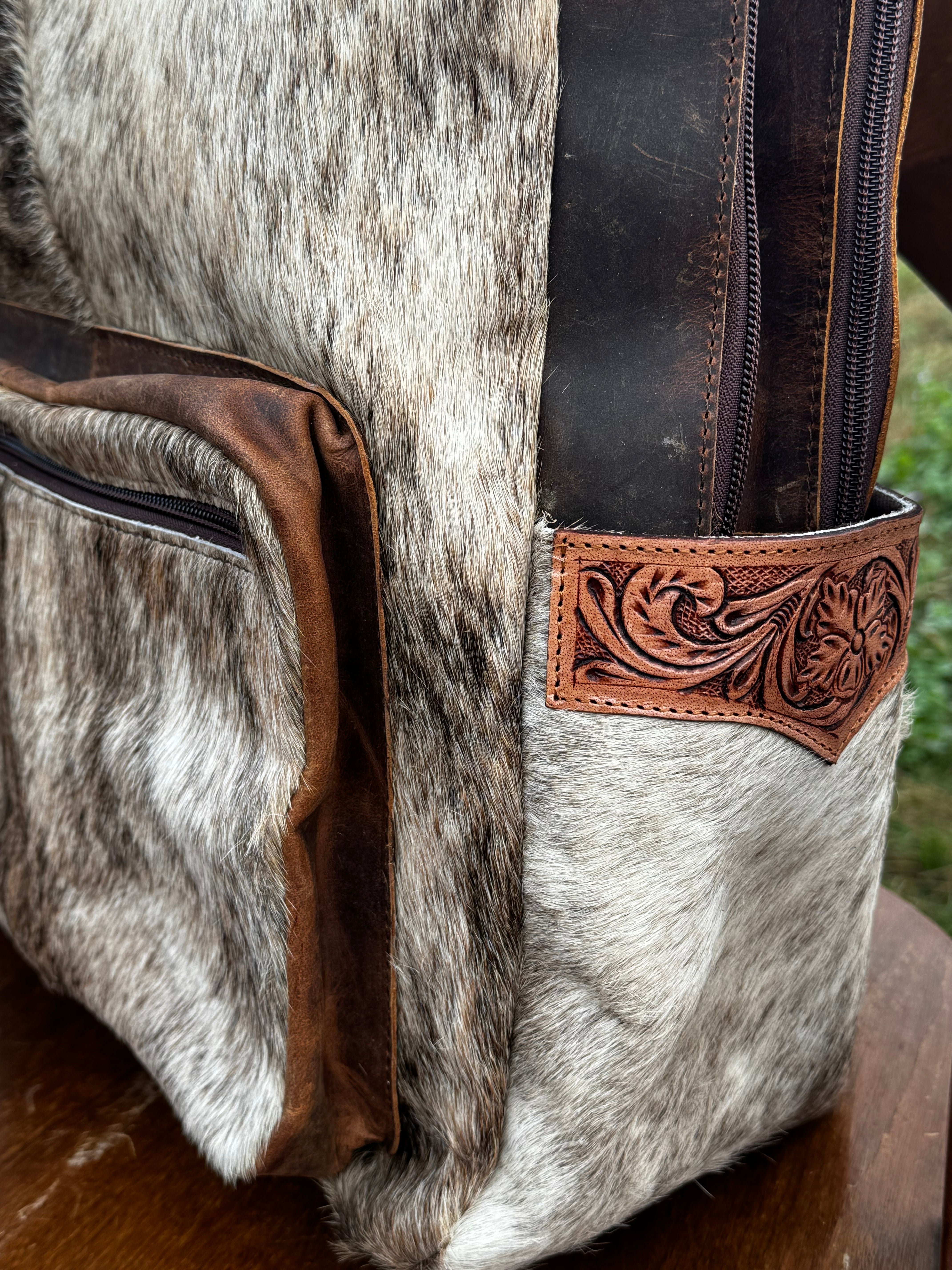 Leather Hair on Hide Backpack