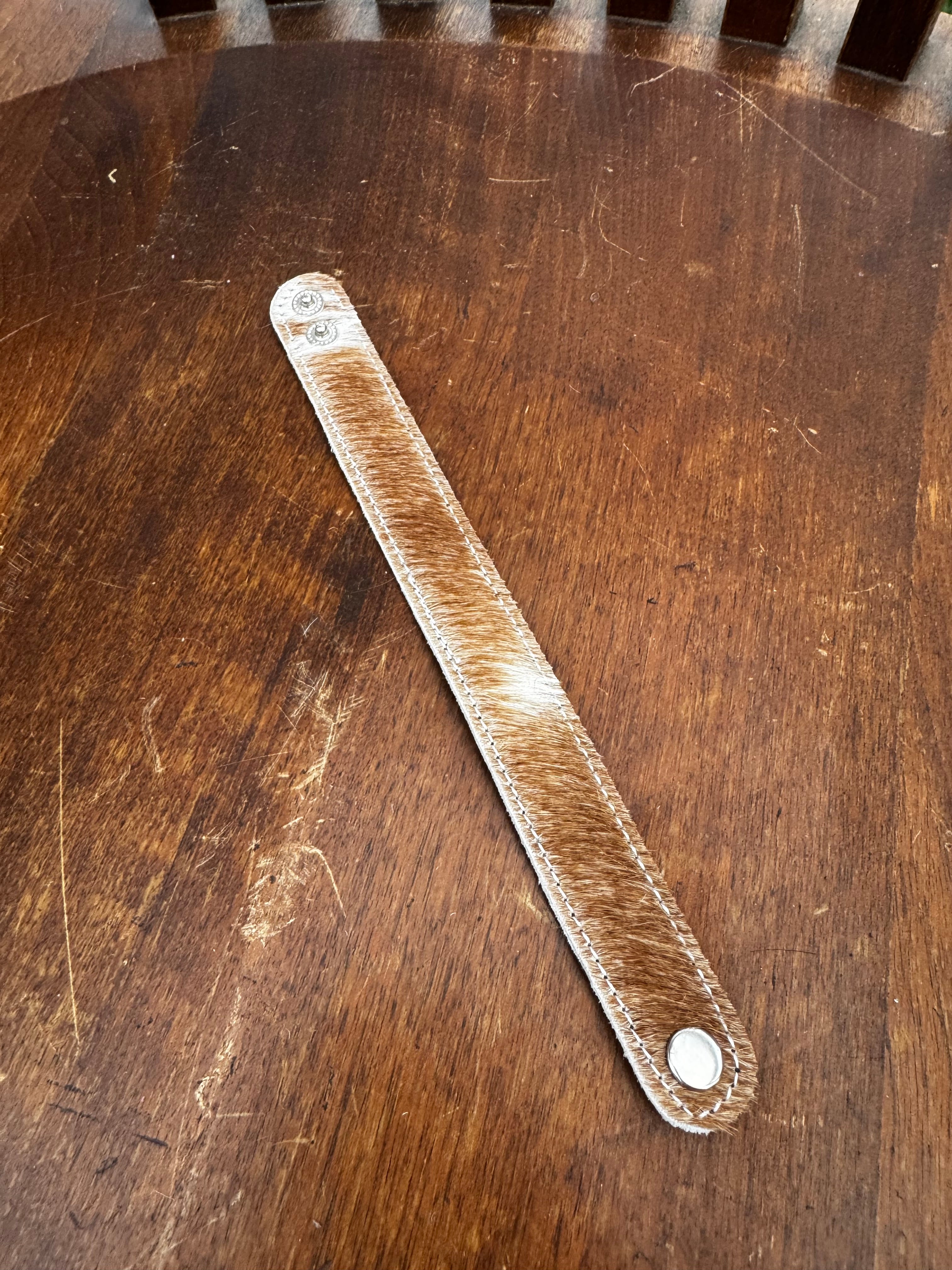 Brown Cowhide Wrap Bracelet