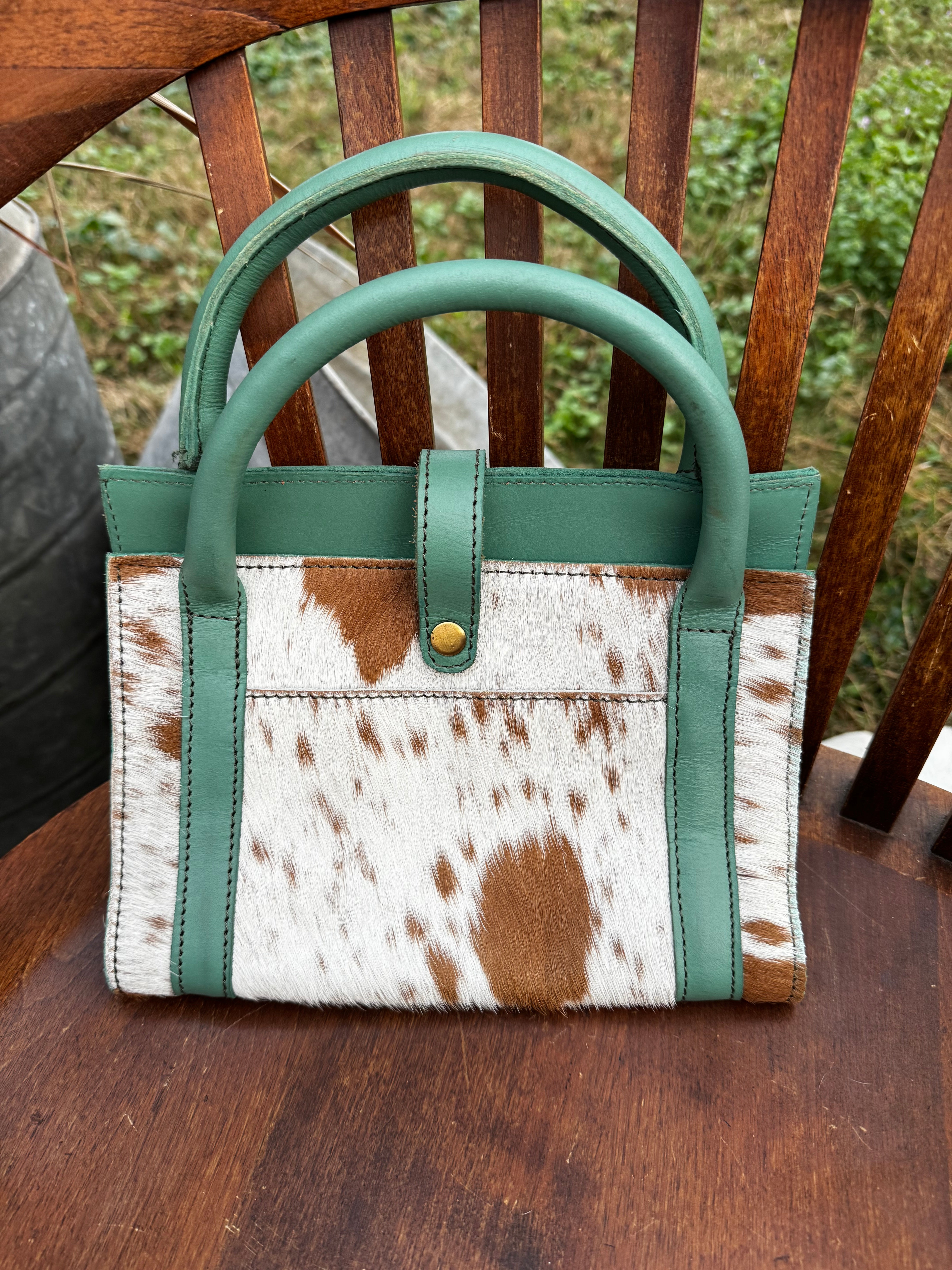 Jade Leather Hair on Hide Bible / Book Cover