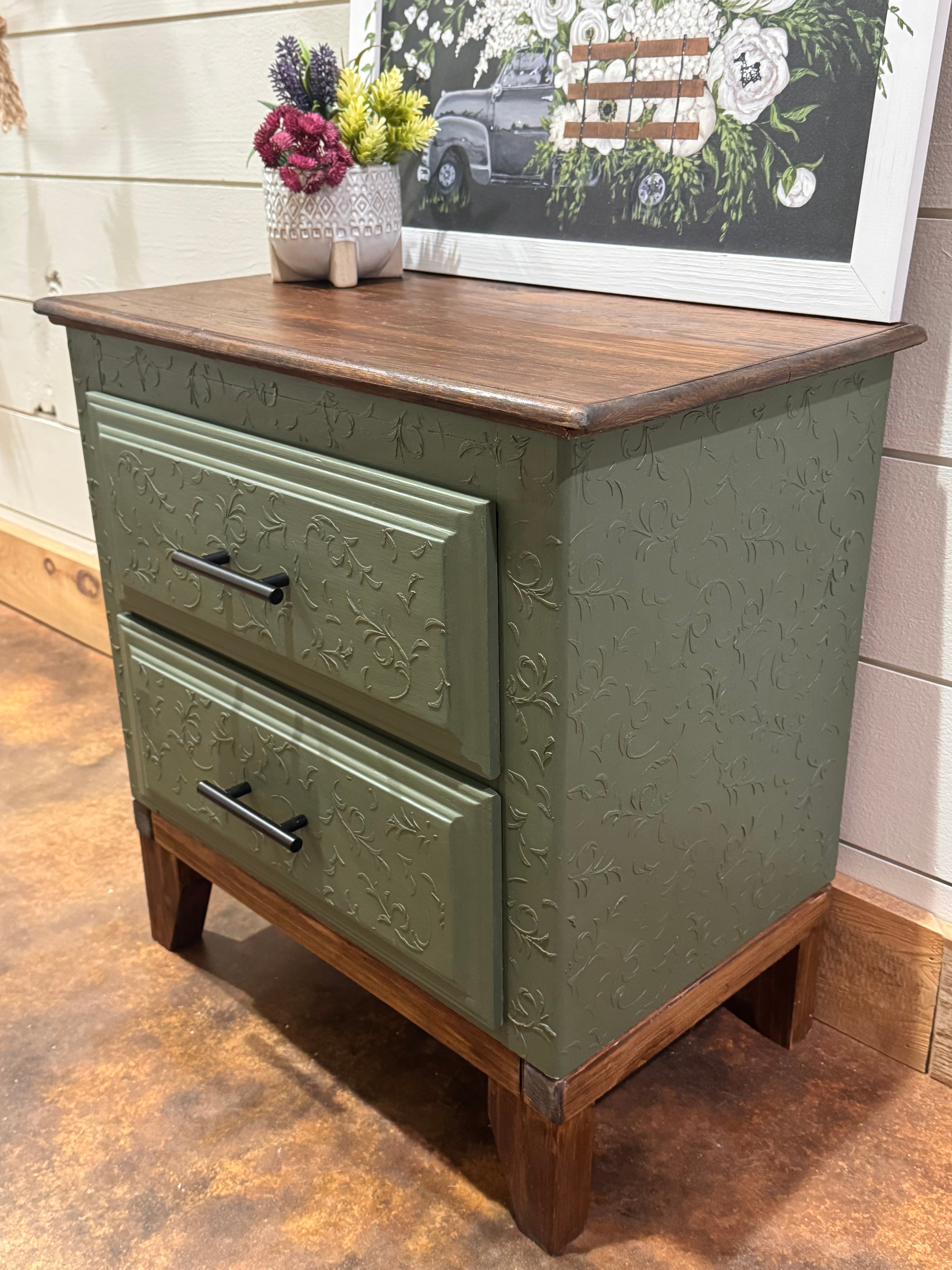 “Second Chance” Nightstand — Custom Refinished Accent Piece