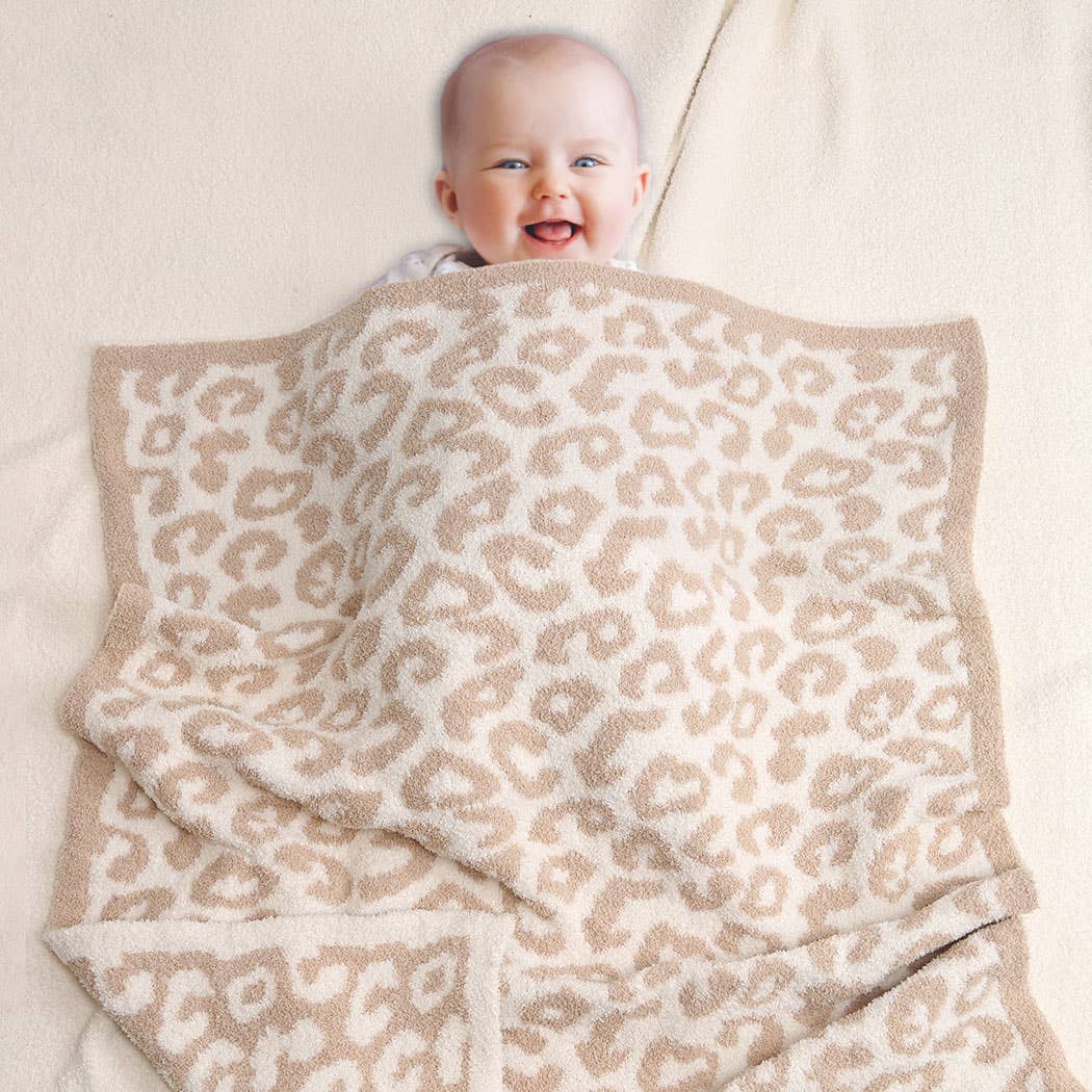 Kids Leopard Print Luxury Cozy Throw Blanket
