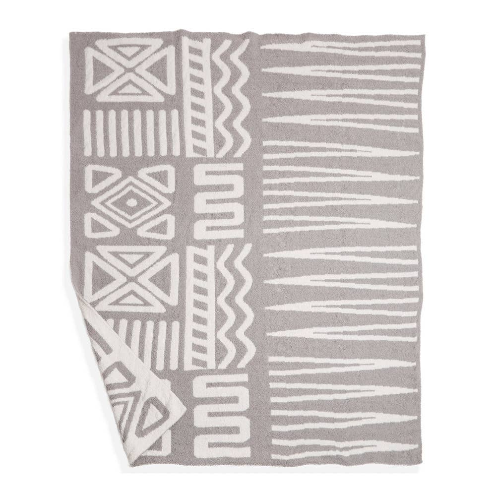 Aztec Patterned Reversible Throw Blanket