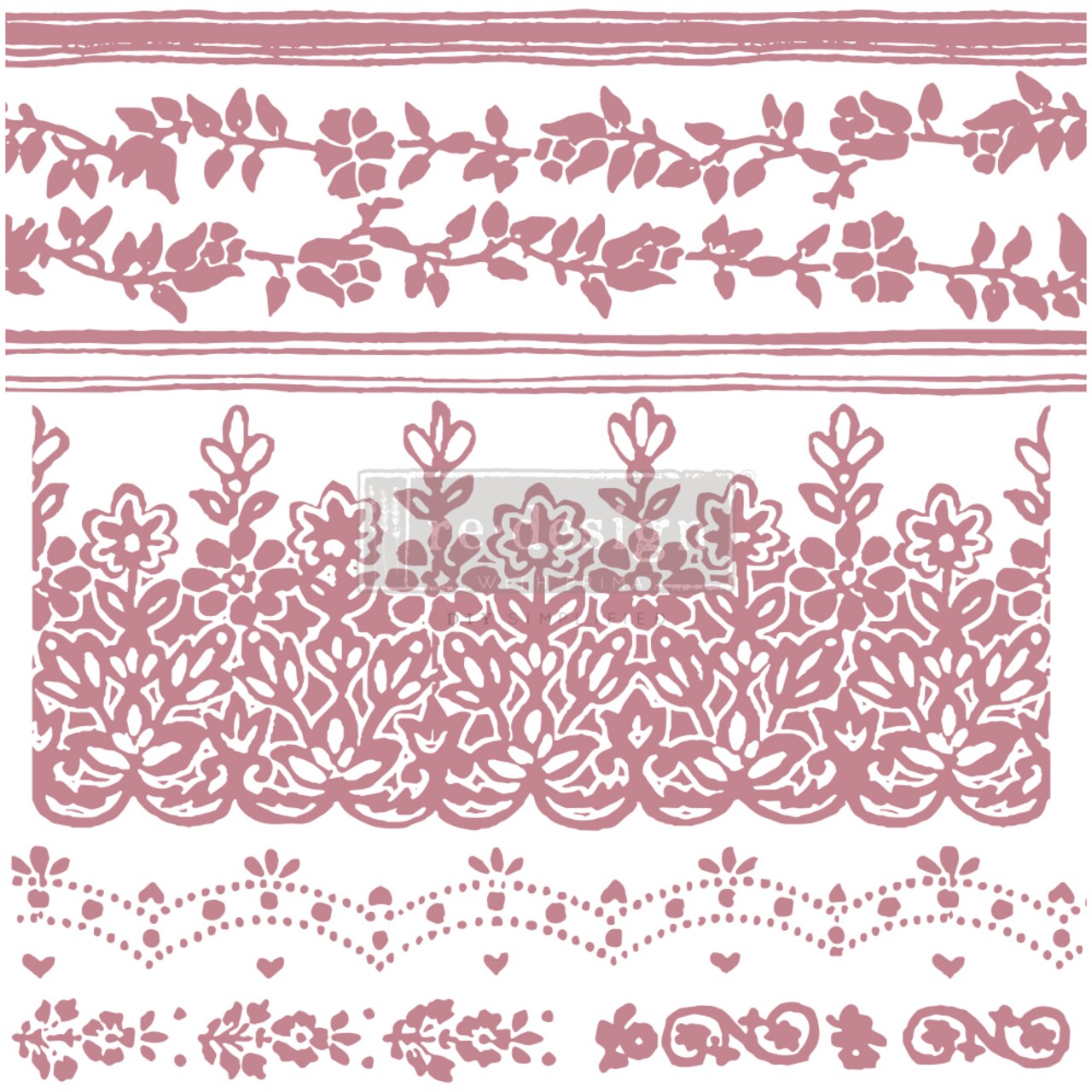 Floral Borders - Clearly Aligned Decor Stamp
