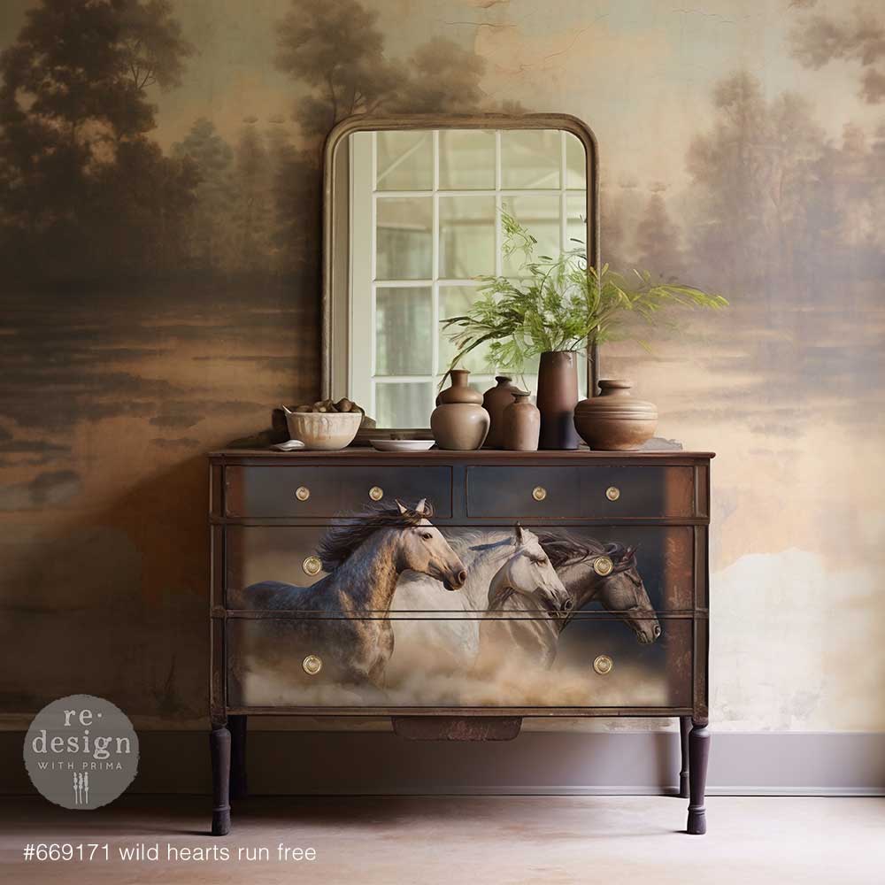 Wild Hearts Run Free A1 Decoupage Fiber Paper